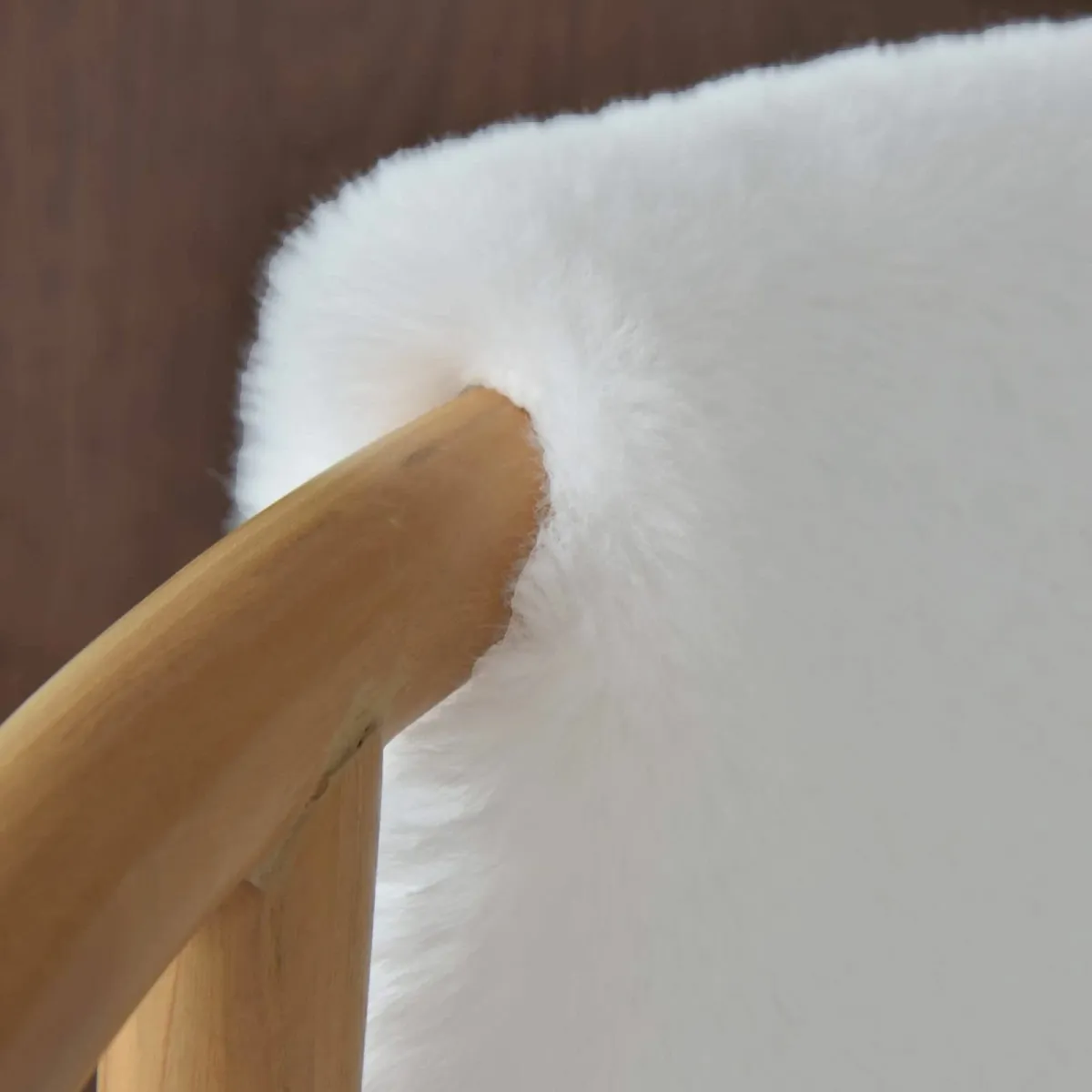 White Round Shag Rugs 180cm Faux Rabbit Washable - Image 4