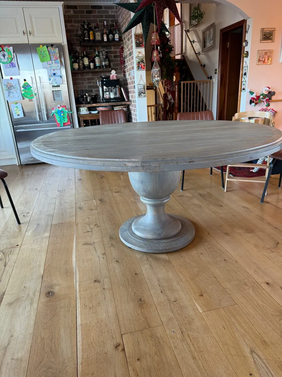 Ashwick 162cm Round Mango Wood Dining Table - Image 3