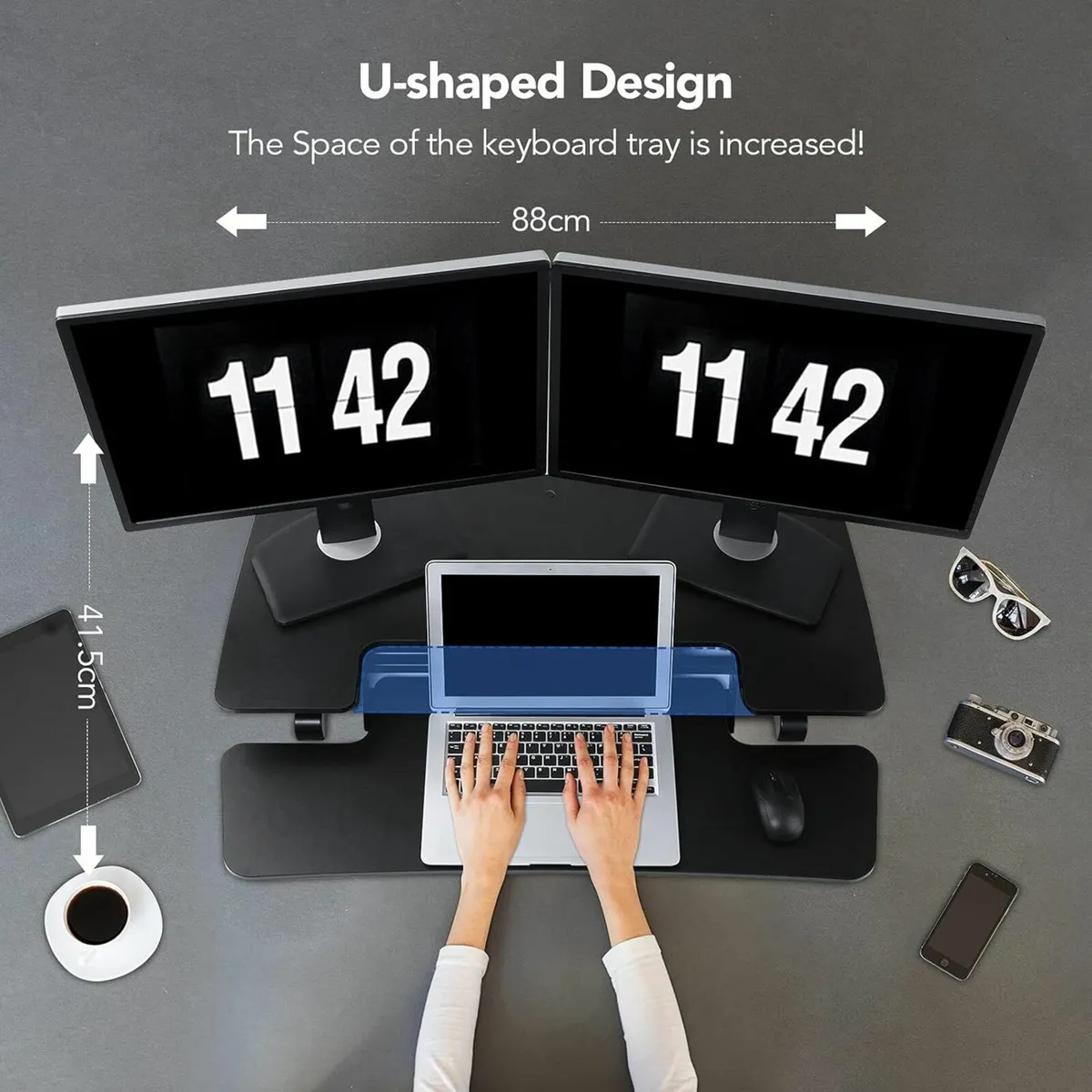 Adjustable desk office computer desk 88cm - Image 4