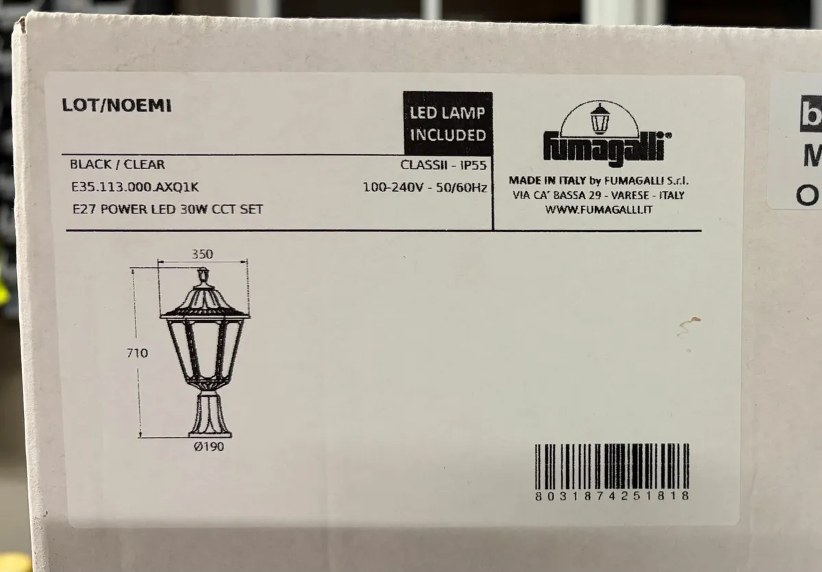 Fumagalli Outdoor Pillar Top Light - Image 3