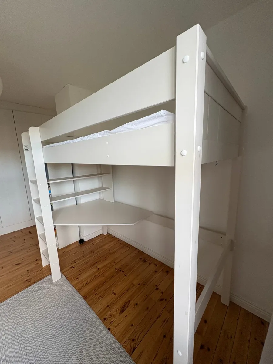 Kids Loft Bed  Single Bed Size with Desk & Storage - Image 4