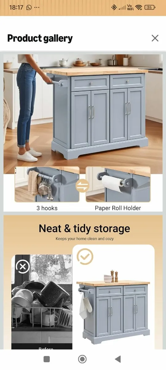 Brand New in box**Kitchen Island** - Image 1