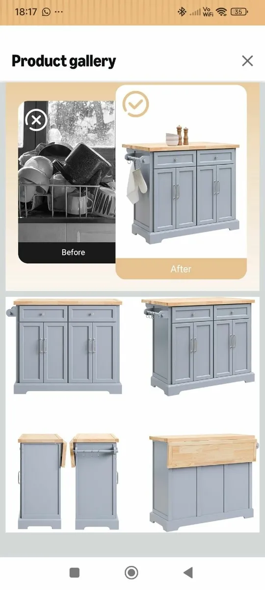 Brand New in box**Kitchen Island** - Image 4