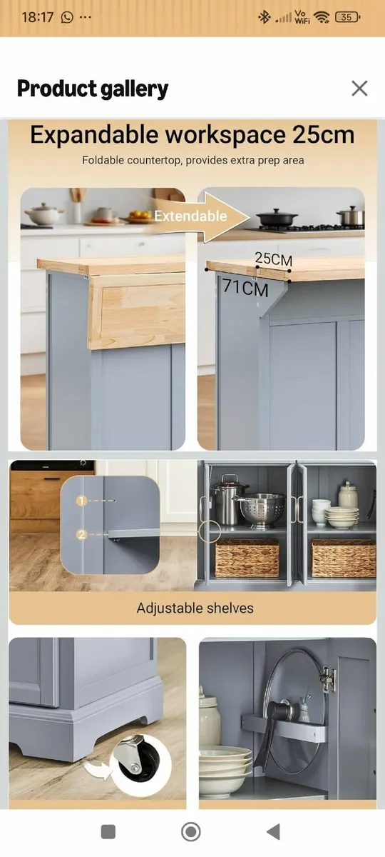 Brand New in box**Kitchen Island** - Image 2