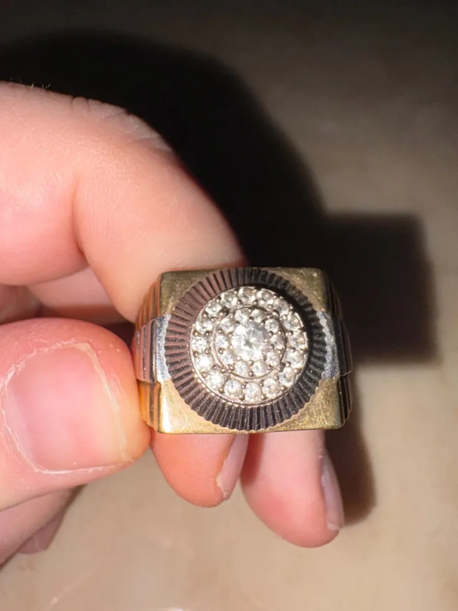 9ct gold men’s Rolex ring Size and weight below - Image 2