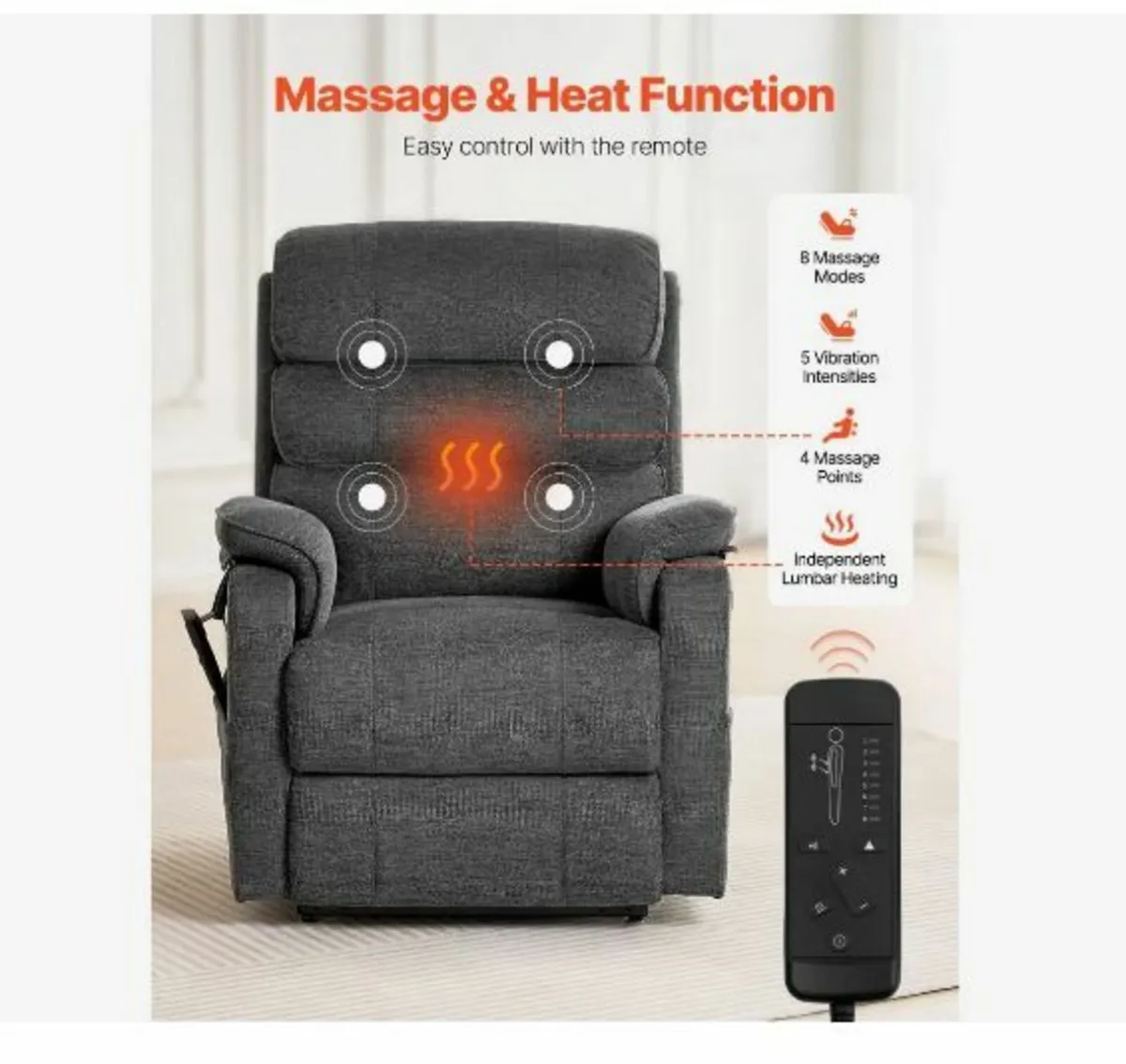 Power Lift Recliner Chair, Lift Chair - Image 3