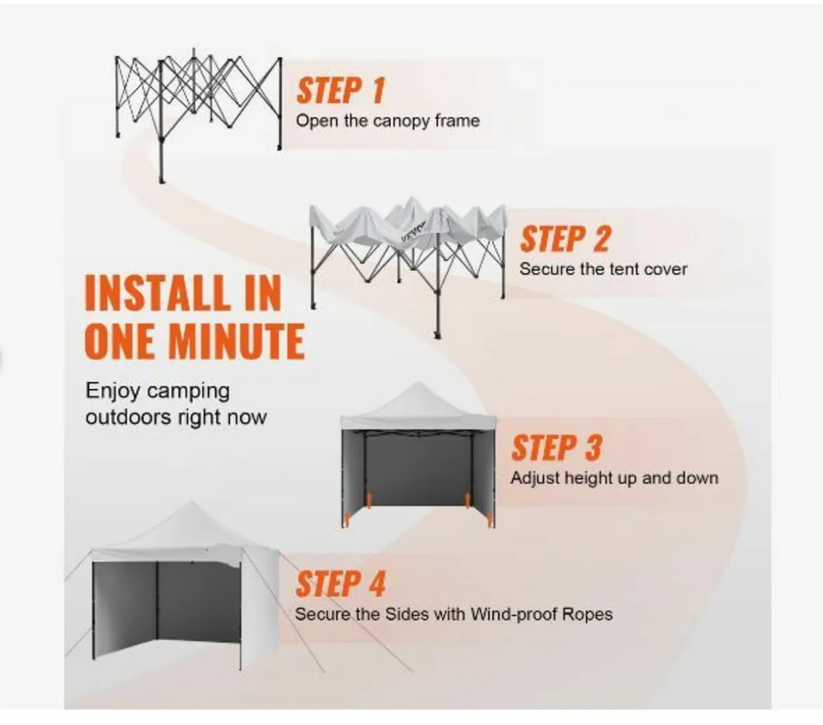 Pop Up Canopy Tent Outdoor Gazebo Tent - Image 4
