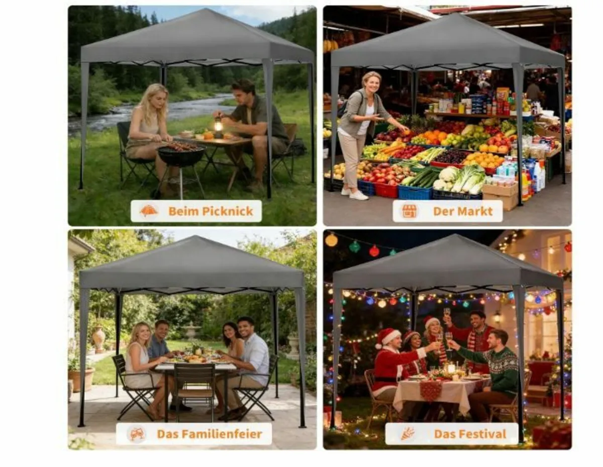 3 x 3 m Garden Folding Gazebo - Image 2