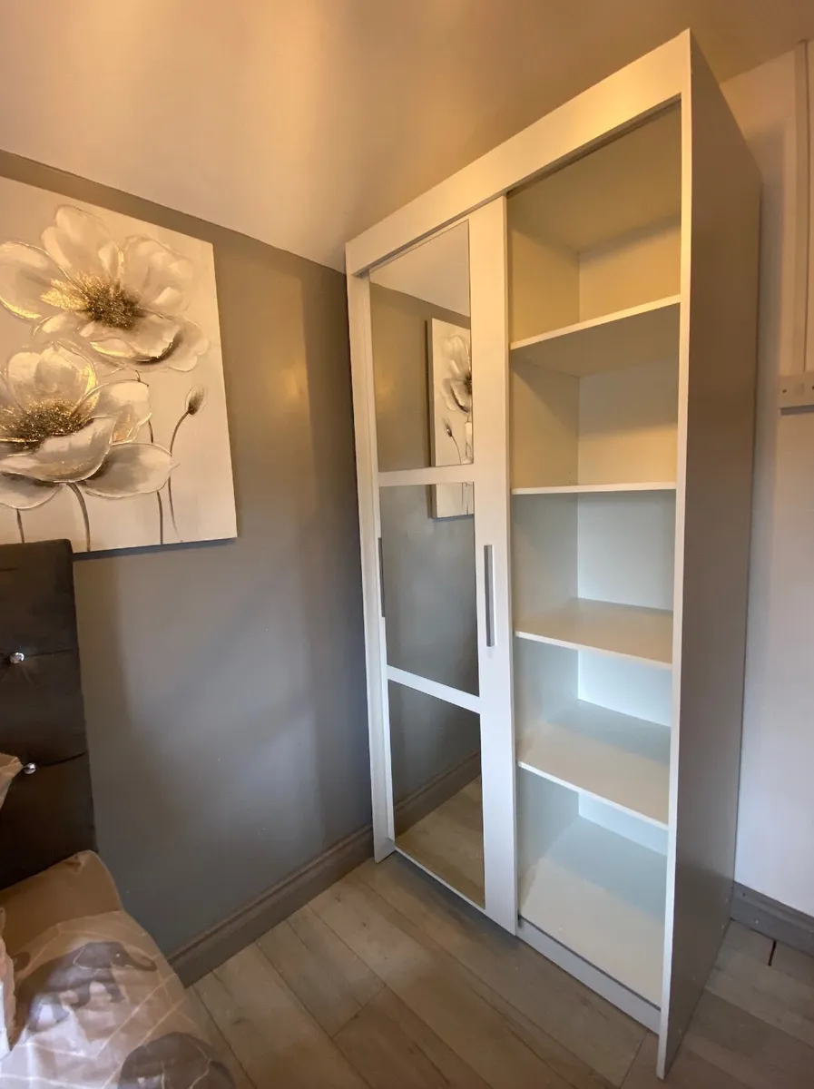 Wardrobe KARO 100cm White *FREE DELIVERY - Image 2