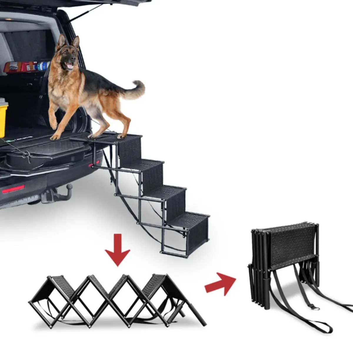 Folding Access Dog Stairs Ramp NEW - Image 1
