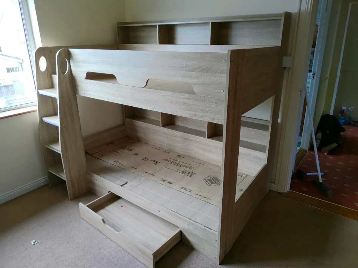 Bunk Bed with Storage Shelves & Under-Bed Drawer - Image 3