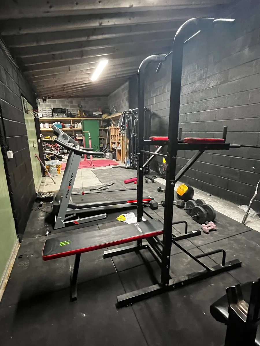 Bench press/pull up and dip bar and weights - Image 2