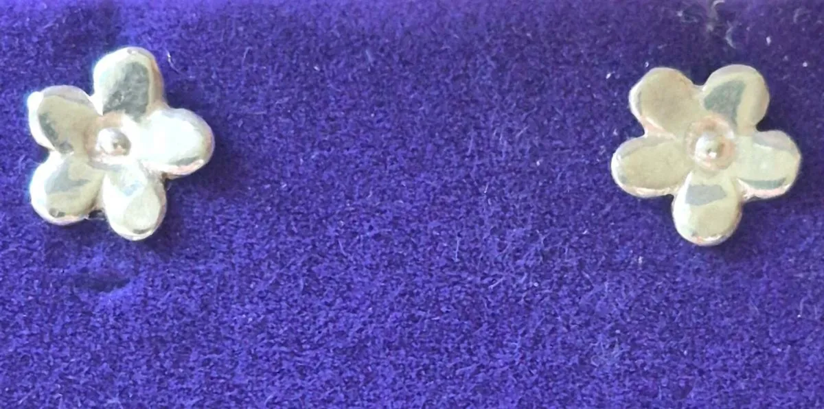 925 Silver "Forget-me-Not" Earrings - Image 4