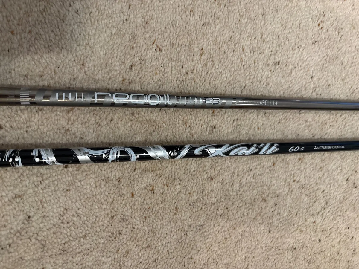 Recoil and kaili golf driver shafts - Image 1
