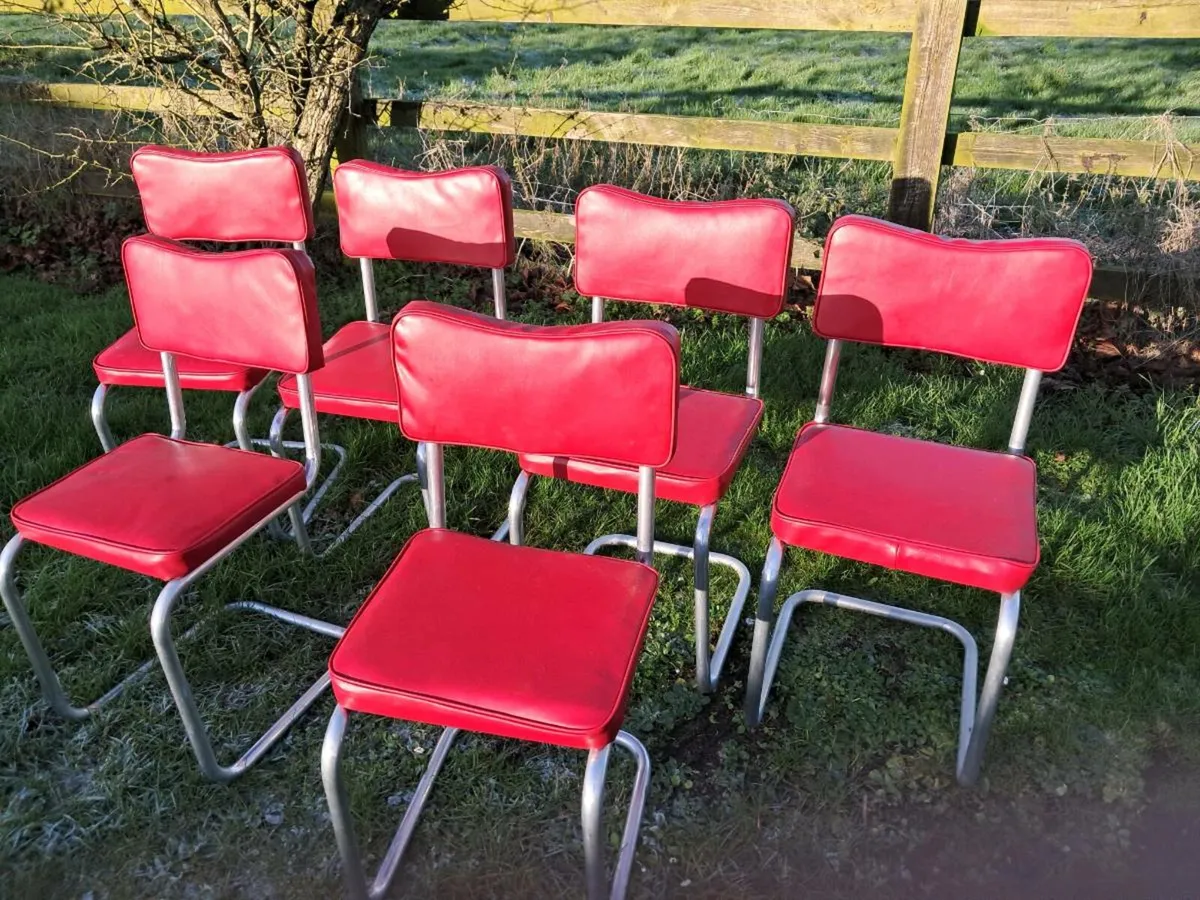 6 newly upholstery  chrome chairs - Image 3