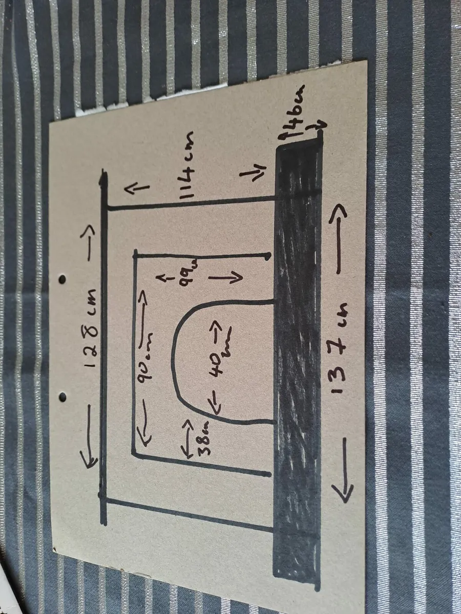 Wooden Fireplace Surround, Insert and Base - Image 2