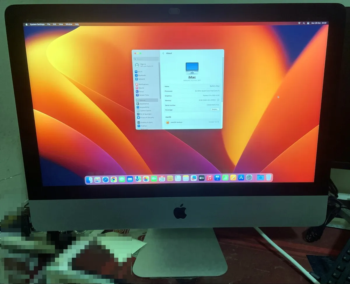 21.5" iMac, 2017, 1Tb HDD, 8GB 2400Mhz DDR4 RAM - Image 1