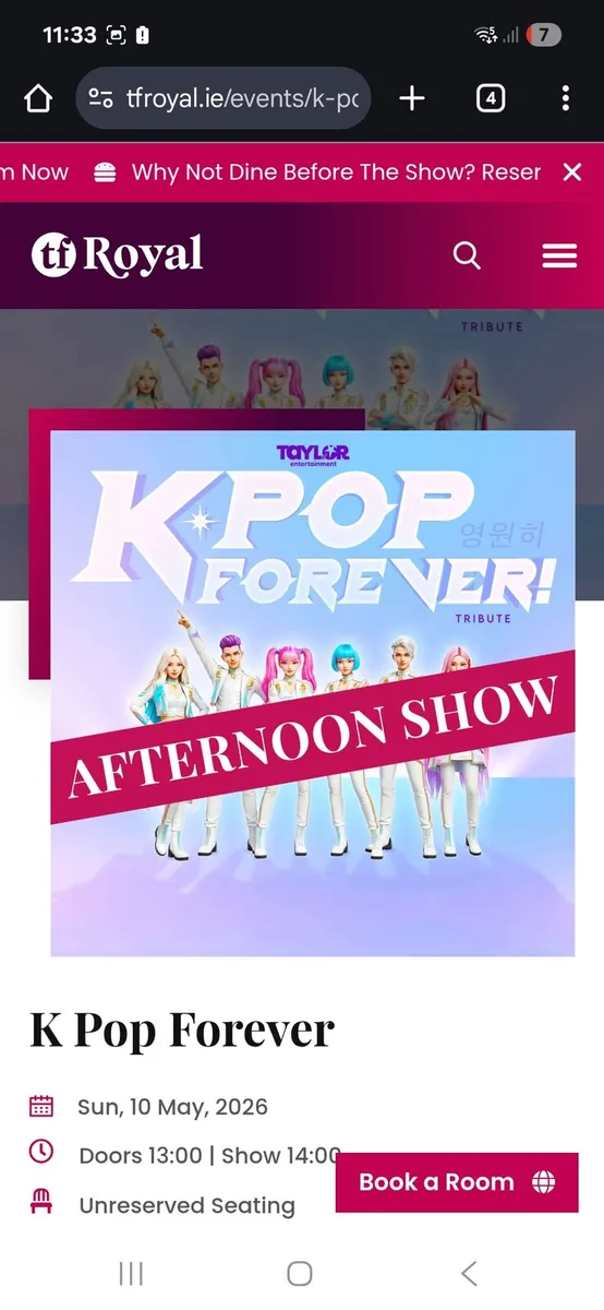 Kpop Concert Tickets Castlebar Sun May 10th  x 7