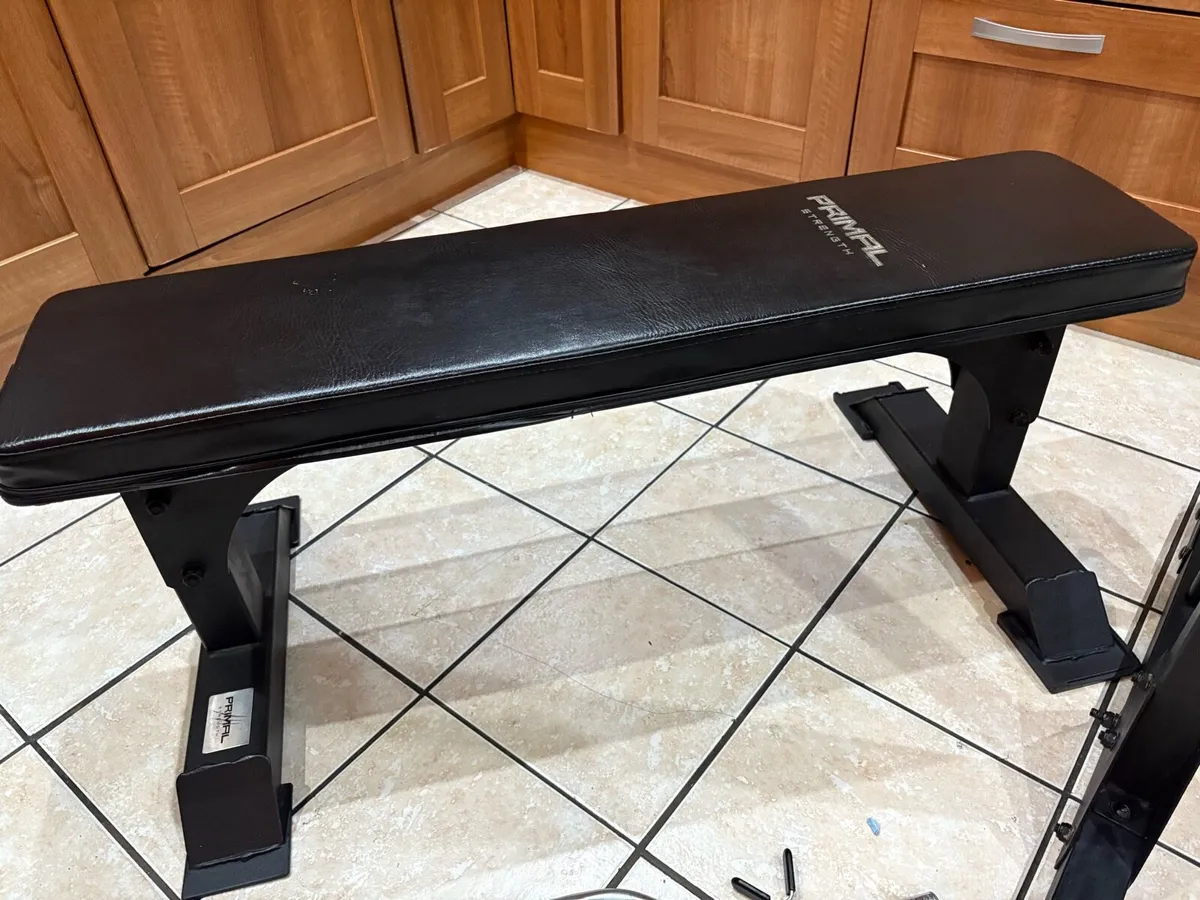 CHEAP OLYMPIC WEIGHT SET UP, BENCH, SQUAT, WEIGHTS - Image 2