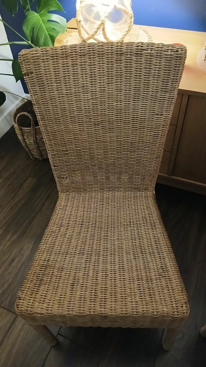 2 Wicker Kitchen Chairs - Image 3