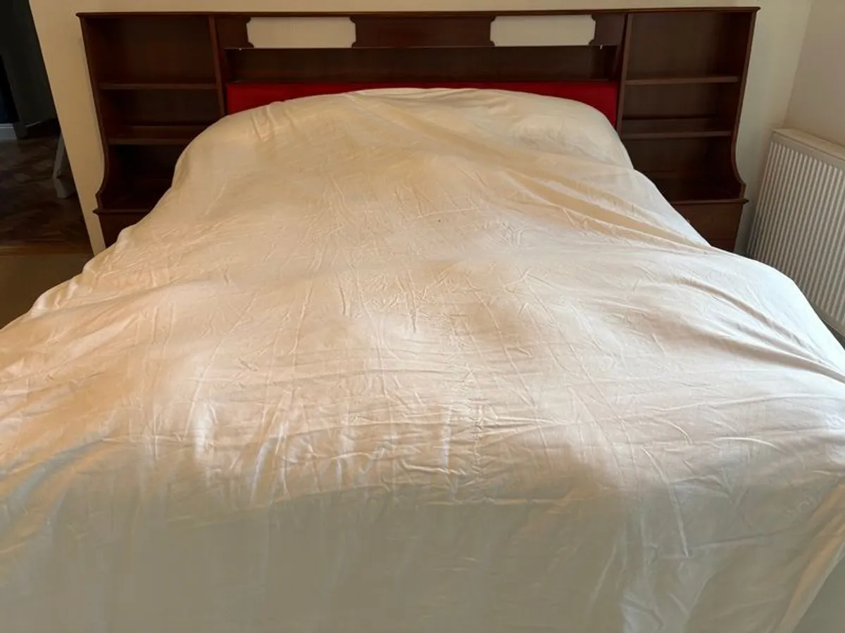 Vintage G Plan Style KING Headboard & Bedside Unit Set - Image 2