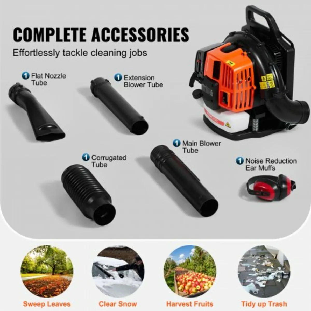 Backpack Leaf Blower, 63CC 2-Cycle Gas Leaf Blower - Image 4