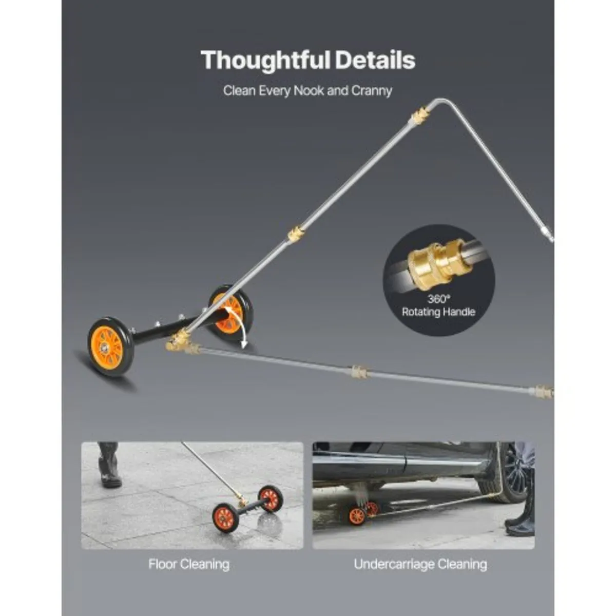 16" Pressure Washer Undercarriage Cleaner, Stainle - Image 4