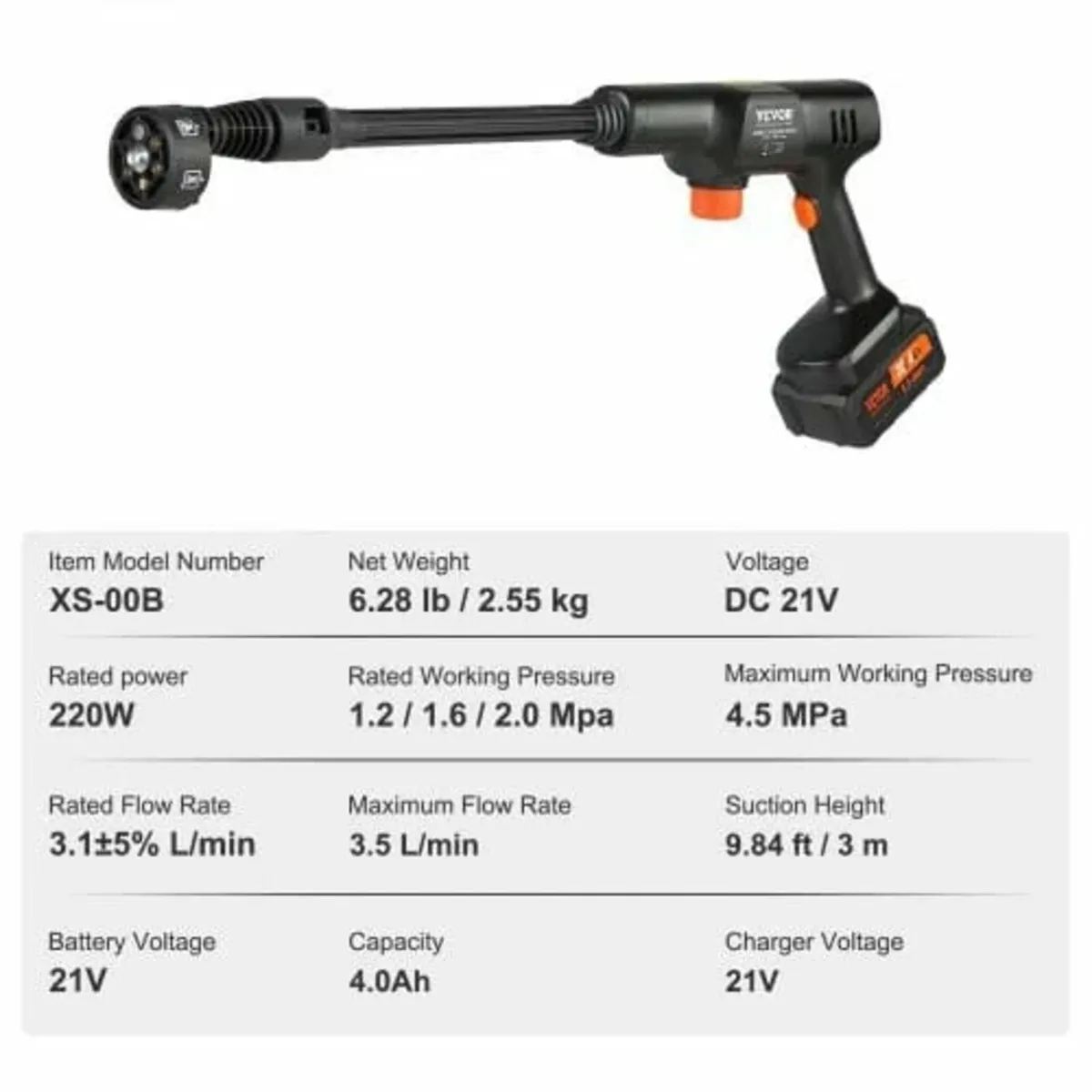 Cordless Pressure Washer, 652-PSI 1.0 GPM Portable - Image 2