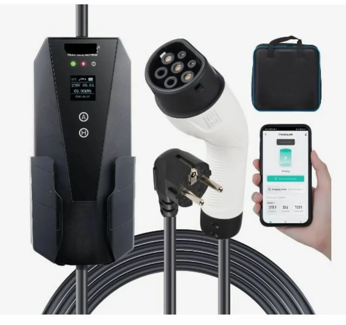 Portable EV Charger Type 2, 16A 3.7 kW - Image 1