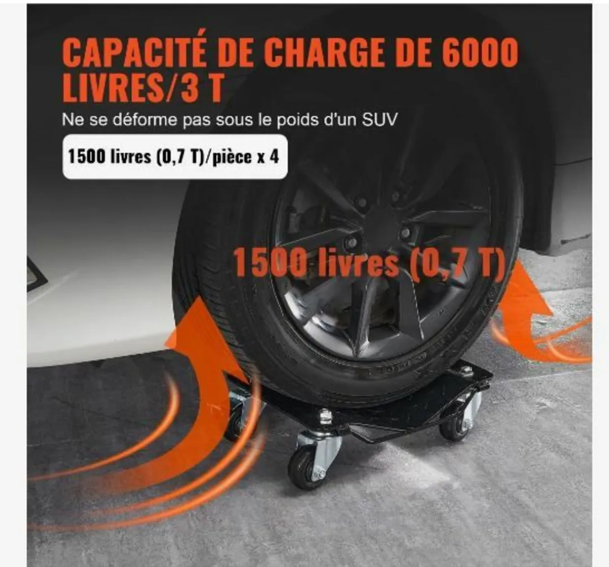 Car Dolly Wheel Tire Dolly 4 PCS Heavy Duty Skate - Image 3