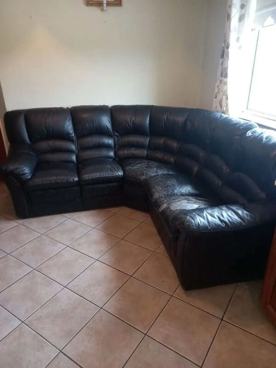 Leather Corner Sofa - Image 3