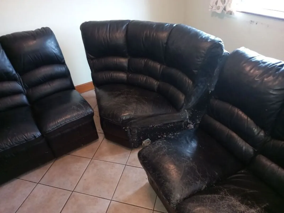 Leather Corner Sofa - Image 4