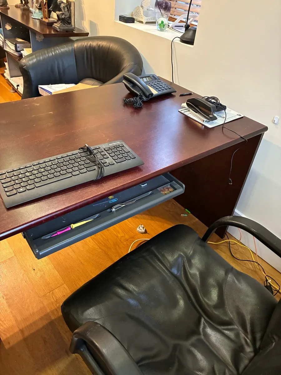 Solid teak office desk - Image 2