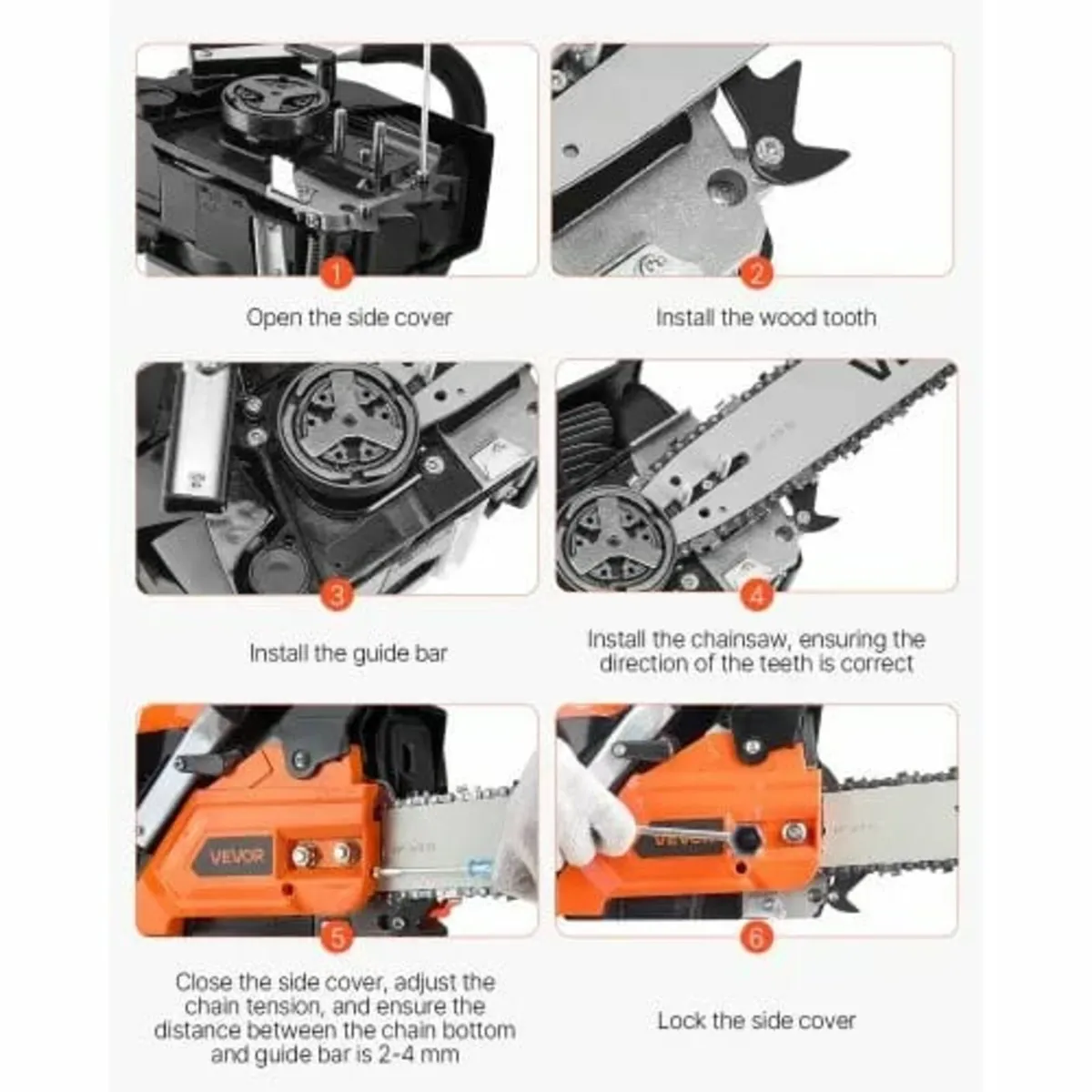 40 cc Gas Chainsaw, 14 inch Gas Powered Chainsaw, - Image 2