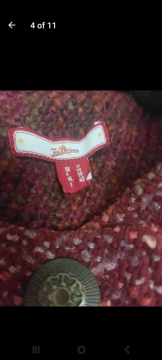 Joe Browns wool mix coat with brooch (free post) - Image 4