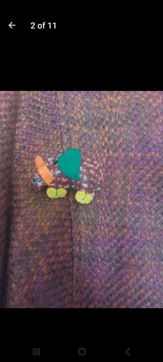 Joe Browns wool mix coat with brooch (free post) - Image 2