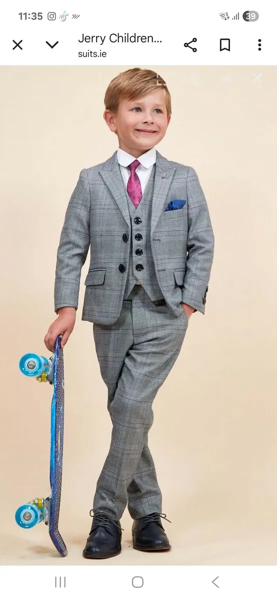 3 piece Jerry Grey suit, Marc Darcy. - Image 4