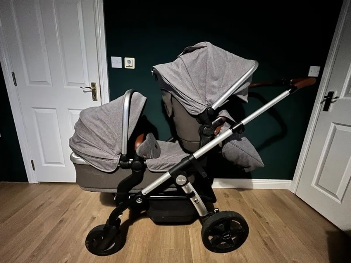 Silver Cross double buggy - Image 1