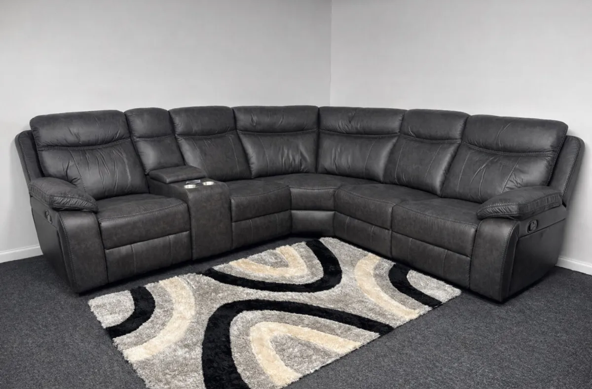 New Grey Washington Corner Sofa Recliner - Image 2