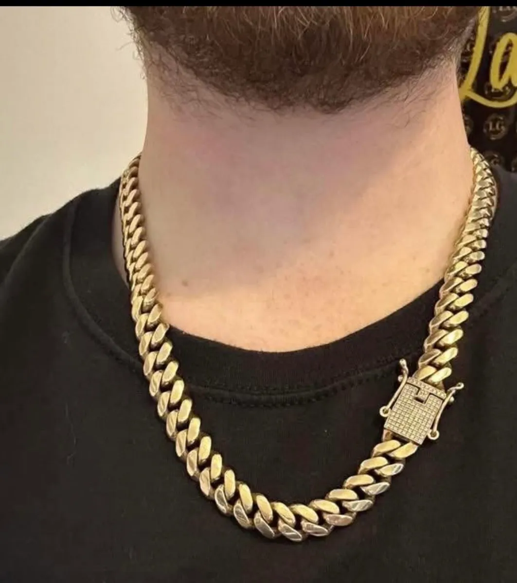 Heavy men’s Cuban chain with 1ct of vvs diamonds - Image 1