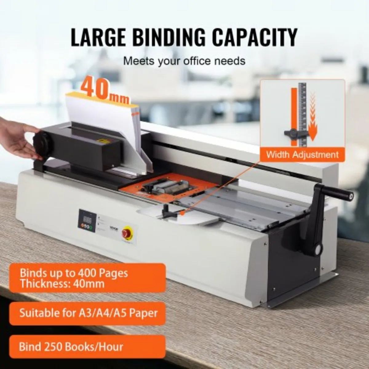 Thermal Binding Machine, 400 Sheets Capacity Hot G - Image 4