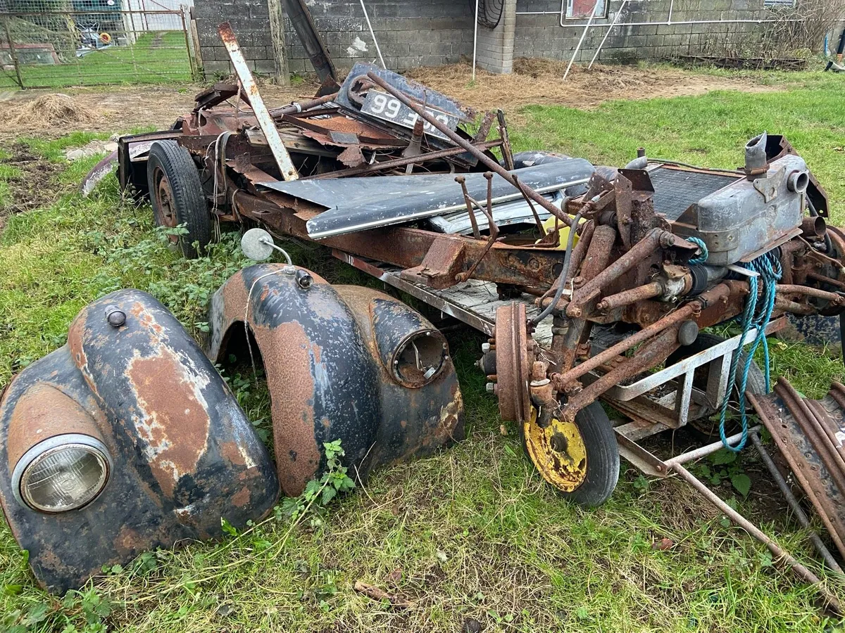 Vintage tyres and Riley RMA chassis and body parts - Image 1