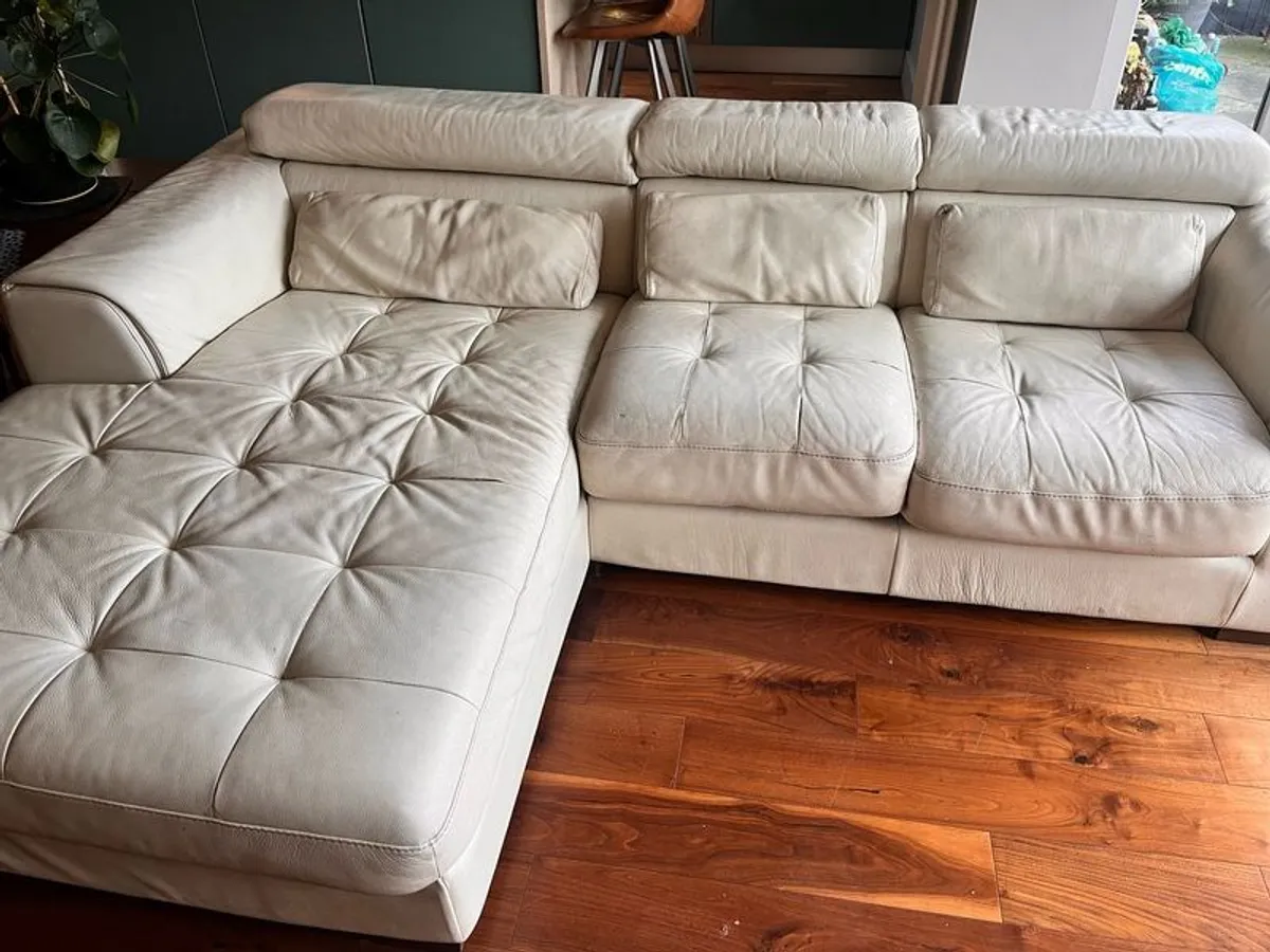 Italian Leather Sofa - Image 1