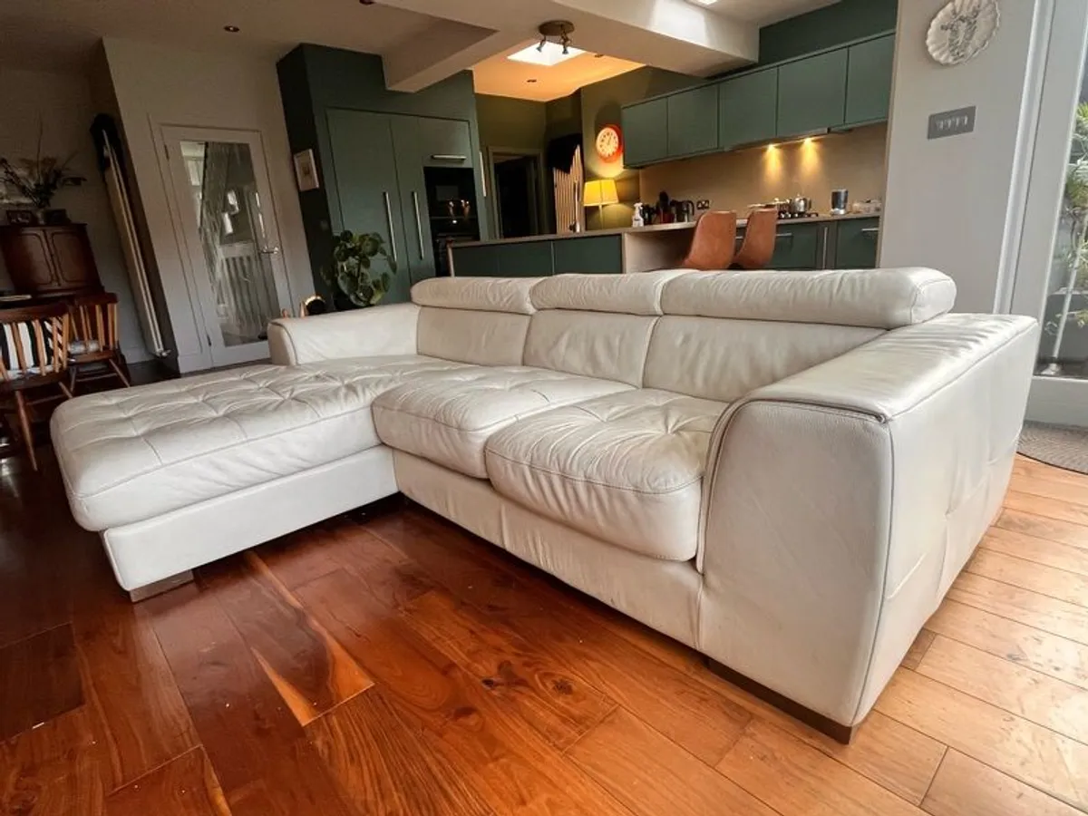 Italian Leather Sofa - Image 4