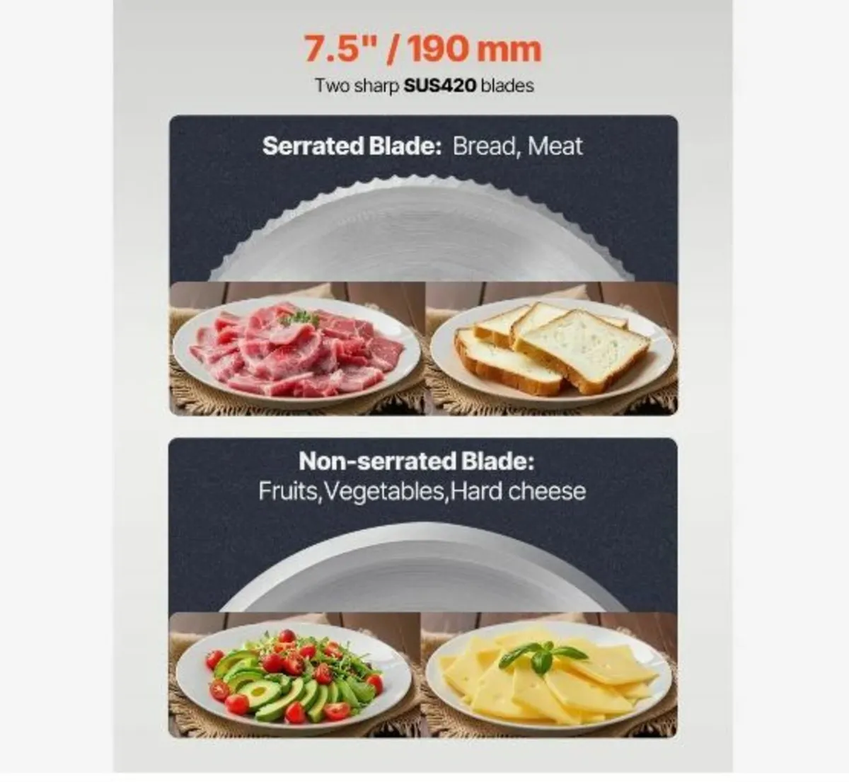 Meat Slicer, 7.5 inch - Image 3