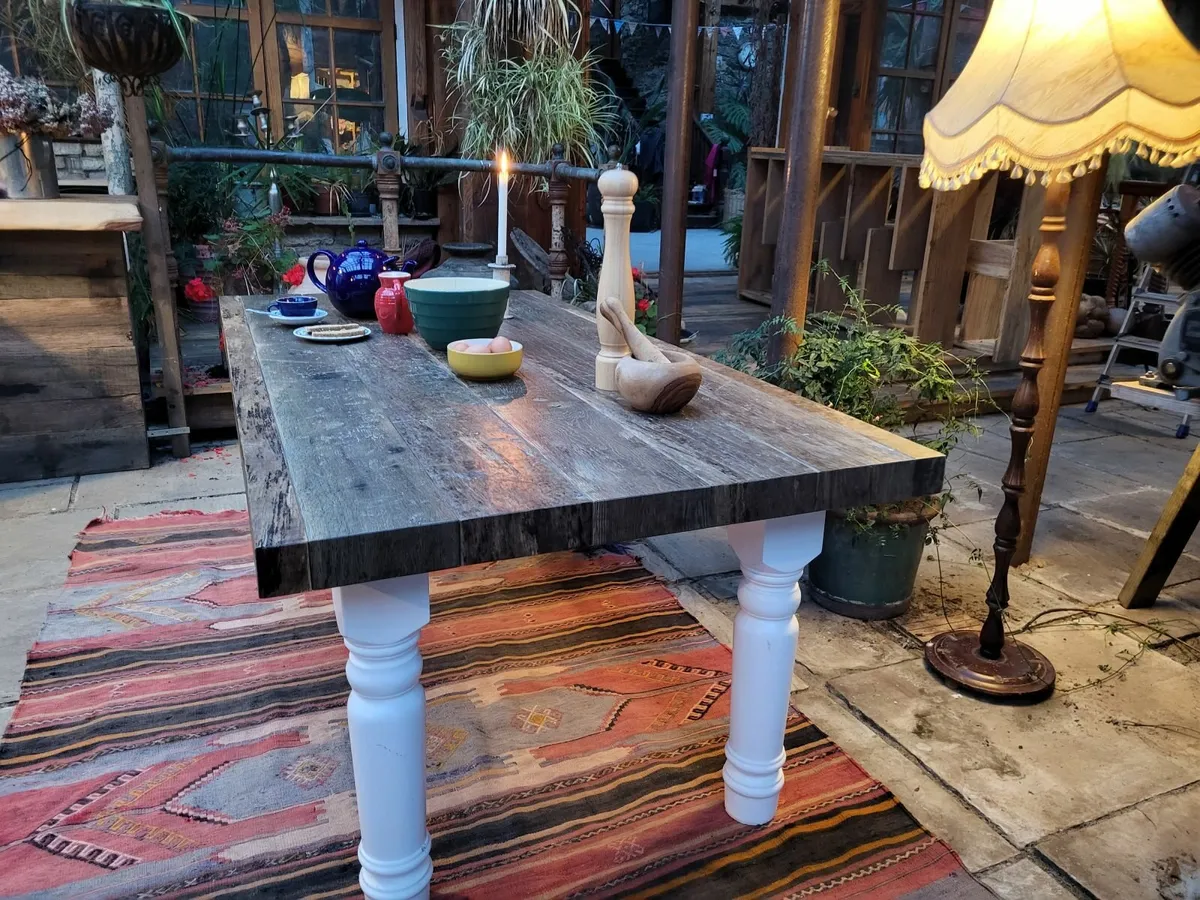 Reclaimed Oak Dining Table - Image 2