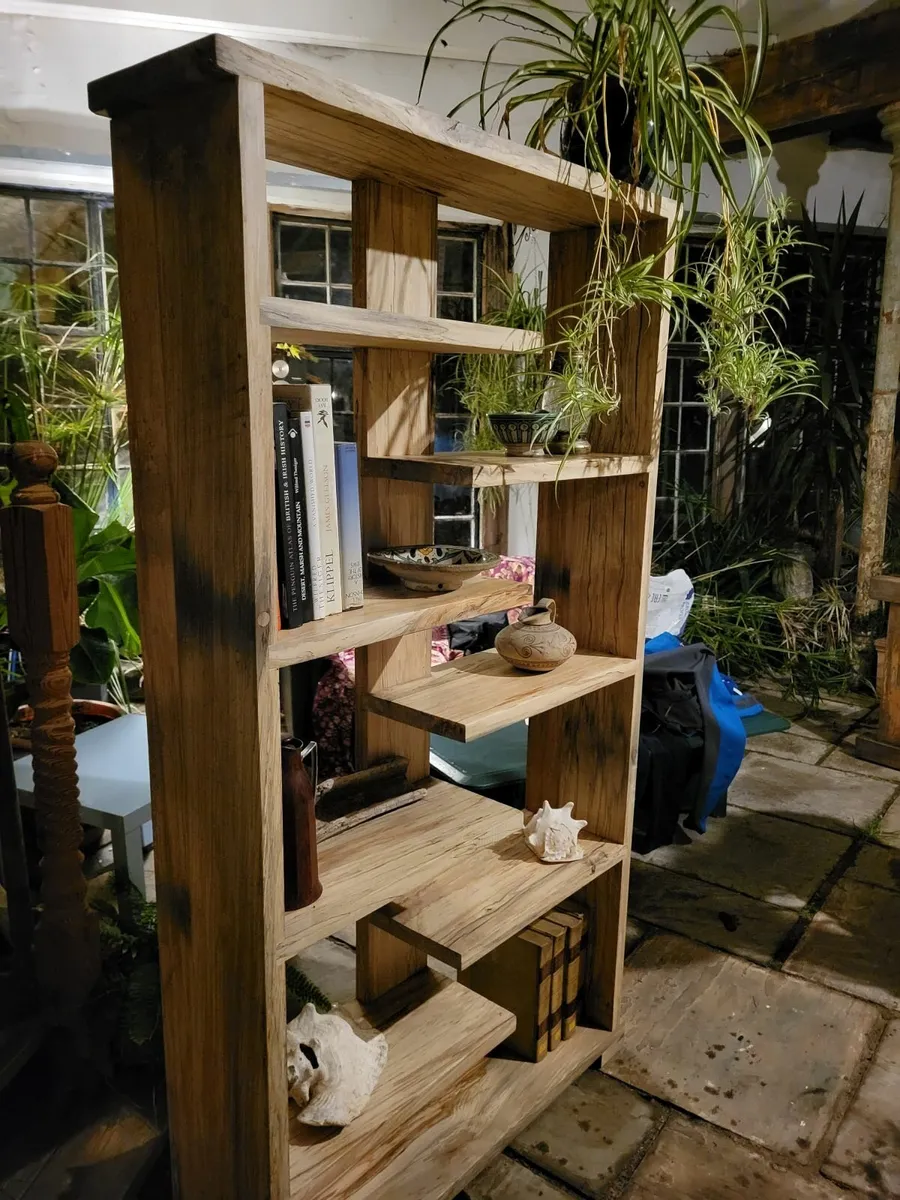 Shelving Unit – Reclaimed Spalted Beech - Image 3