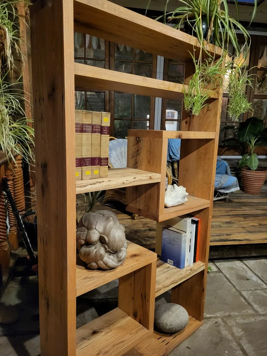Solid Reclaimed Oak Shelving Unit - Image 2