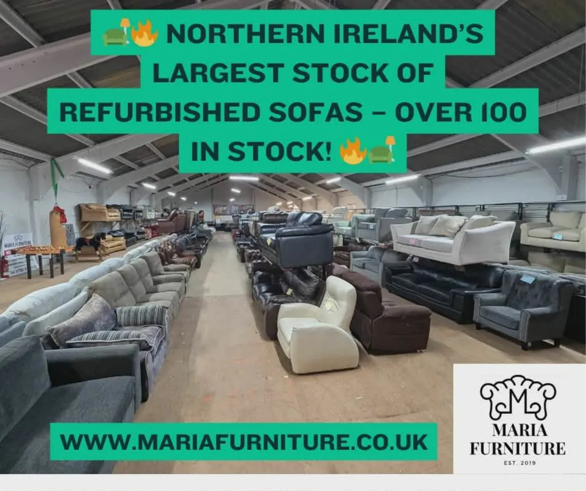LARGEST STOCK OF REFURBISHED SOFAS WITH DELIVERY! - Image 1