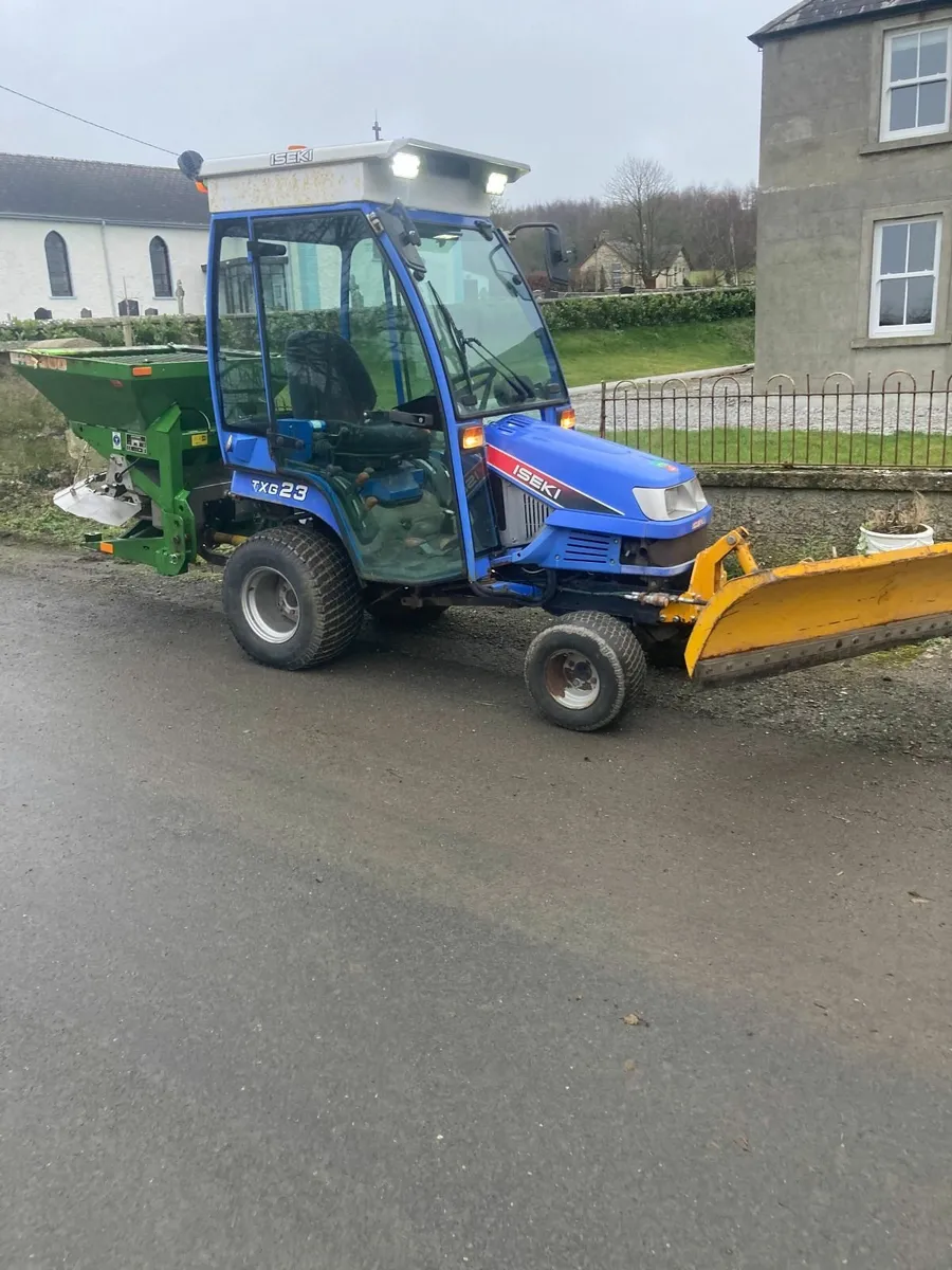 Salt Spreader, Snow Plough  and Iseki TXG23 - Image 4